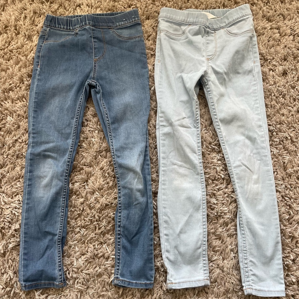 (2) pair of girls H&M Sz 6 jeggings